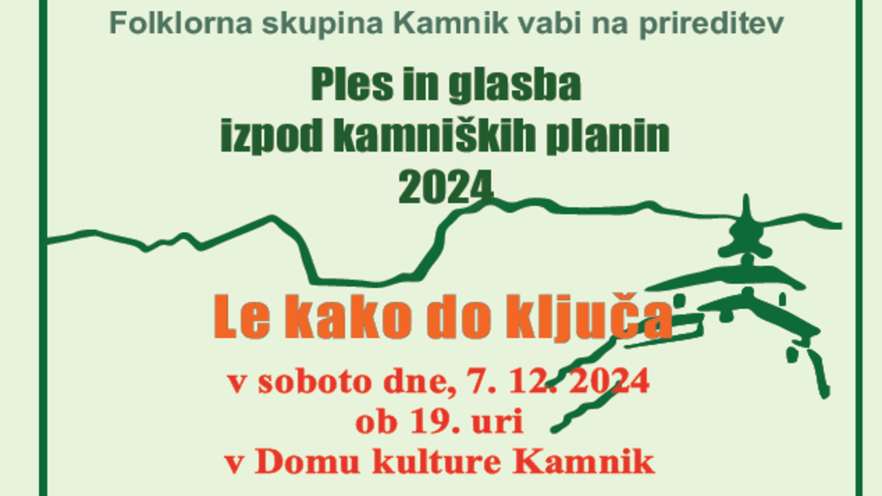 Folklorna skupina Kamnik: Ples in glasba izpod kamniških planin 2024