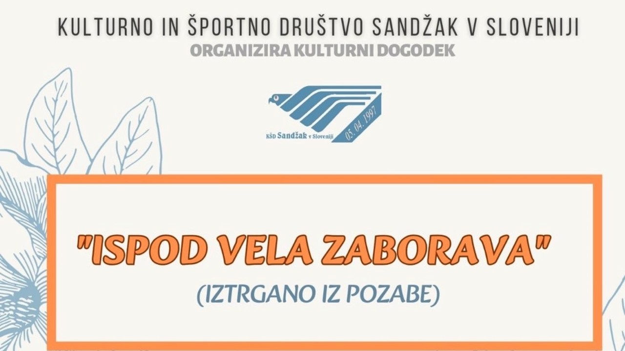 Kulturno in športno društvo Sandžak: "Izpod vela zaborava"