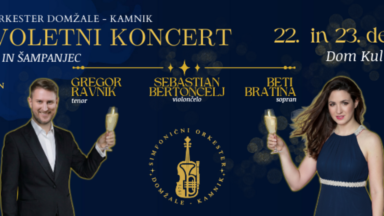 Simfonični orkester Domžale-Kamnik: 54. Novoletni koncert: Strast, smeh in šampanjec