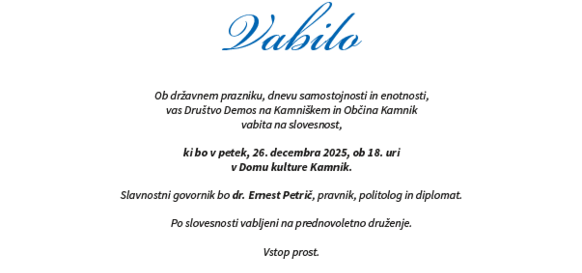 Proslava ob dnevu samostojnosti in enotnosti